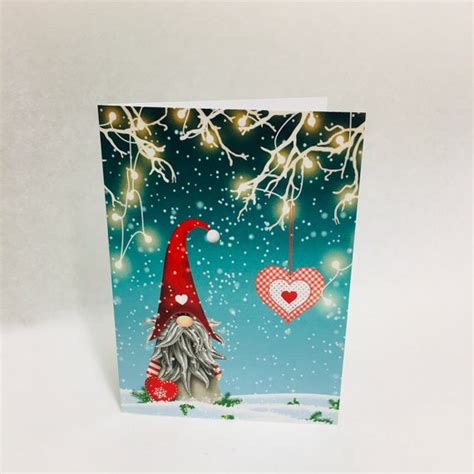 Nordic Scandinavian Gnome Elf Tomte Nisse Christmas Cards Box Etsy