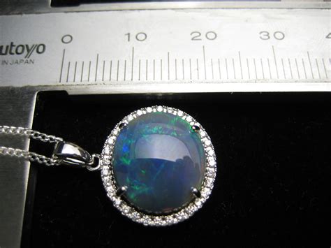 Blue Diva - Black Opal Pendant