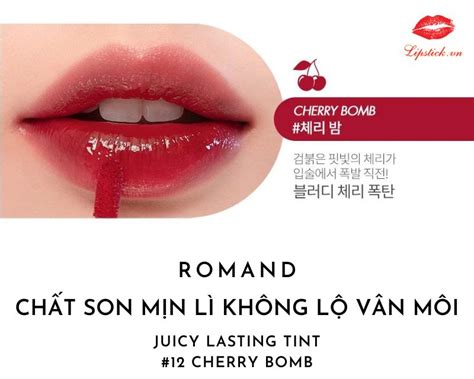 Son Romand Cherry 12 Màu Đỏ Cherry Đẹp Nhất Hot