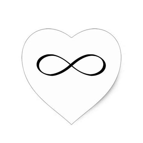 a heart shaped sticker with an infinite symbol in the shape of a heart ...