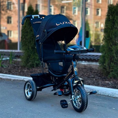Велосипед трехколесный Luxmom 5588 с родительской ручкой и музыкальной ...