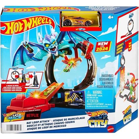 Hot Wheels Pista City Looping Ataque Do Morcego Mattel HTN78 Shopee Brasil