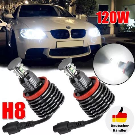 2X 120W H8 LED Angel Eyes Ringe Standlicht Für BMW E60 E61 E71 E70 LCI