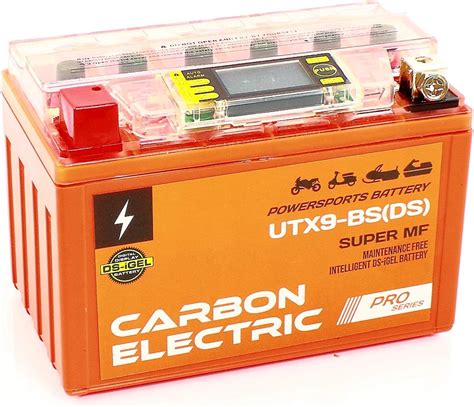 Carbon Electric Batterie UTX9 BS Motorradbatterie YTX9 BS 12V 9Ah Mit