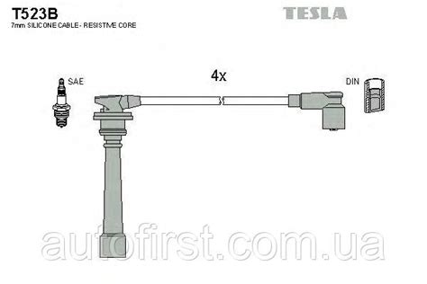 Комплект высоковольтных проводов Tesla T523B для Hyundai, Kia (ID ...