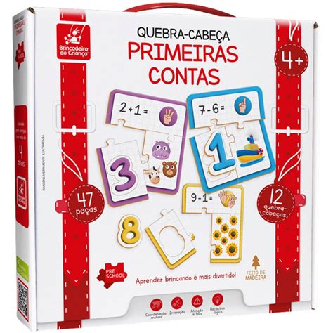 Jogo De Criança De 4 Ano - Jogo Educativo Infantil 4+ Anos Quebra Cabeça Primeiras Contas 47 Peças ...