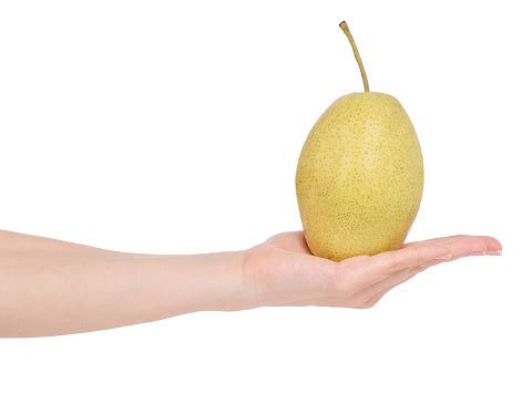 Fruit Hybrid Apple Pear In Hand Stock Photo - Download Image Now - iStock