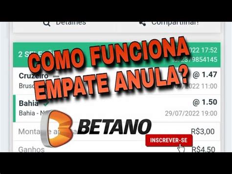 Empate 1 Betano O Que Significa - COMO FUNCIONA O EMPATE ANULA BETANO EM MULTIPLAS (DICAS) - YouTube