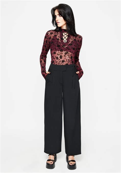 Theodora Floral Mesh Long Sleeve Top Disturbia