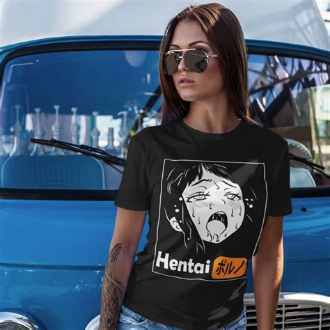 Camicia Ecchi Senpai Anime Ragazza Hentai Wwd Ahegao Waifu Harajuku Taglia Da S A Xl Eur