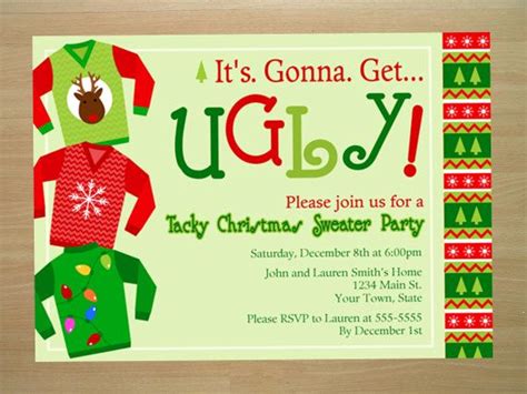 Ugly Sweater Contest Invitation Collegio Sanlorenzo Template