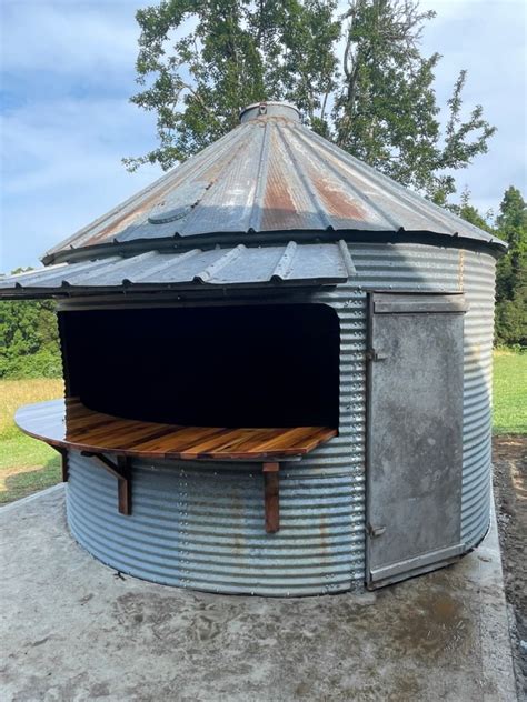 Grain Bin Bar Outdoor Decor Backyard Bar Design Silo House