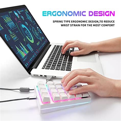 Motospeed Mechanical Numeric Keypad Hot Swap Gateron Switch Wired Gaming Keypad Rgb Backlit Pbt