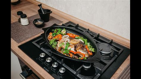 Сковорода чугунная для жарки рыбы - YouTube