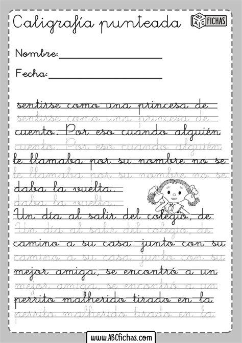 Fichas De Caligrafia Con Letra Pautada Abc Fichas