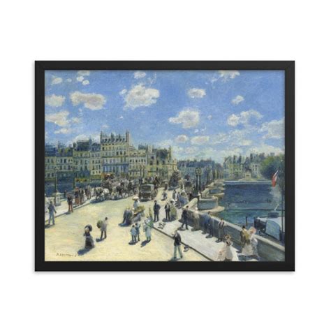 Auguste Renoir Pont Neuf Paris Framed Poster Etsy