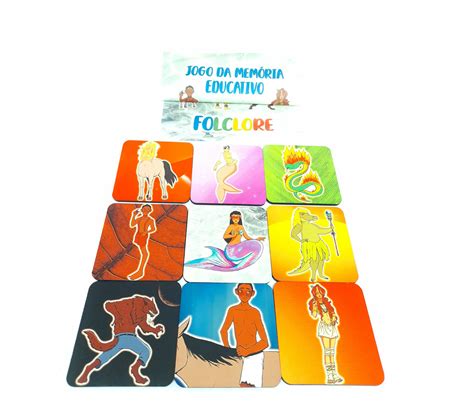 Folclore Brasileiro Jogo - Jogo da Memória Educativo Folclore Brasileiro 10 pares