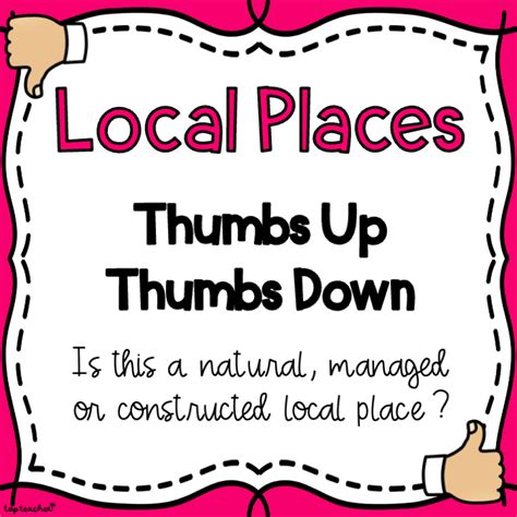 Natural Managed Constructed Local Places Thumbs Up Thumbs Down Top