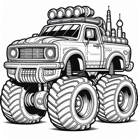 Desenho Para Colorir Hot Wheels Monster Truck