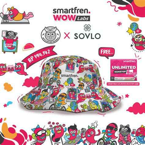 Sovlo X Smartfren Bucket Hat By Hanamadness Sovlo