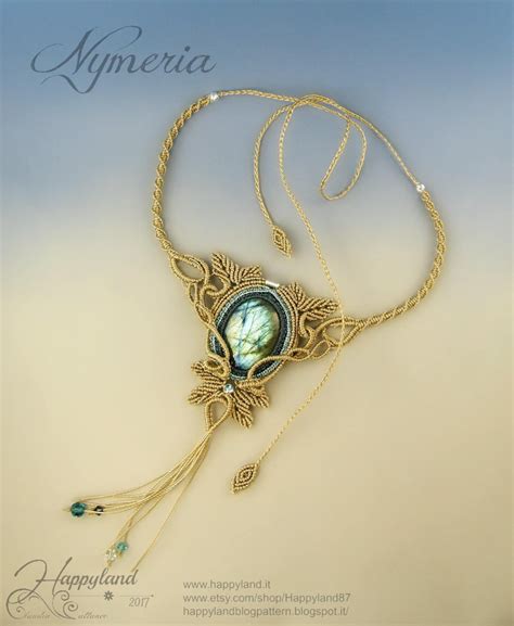 Nymeria Freeform Macram Necklace Tutorial Step By Step Etsy