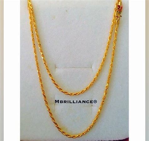 18 Solid 22k Gold 916 Gold Solid Rope Chain Necklace Etsy