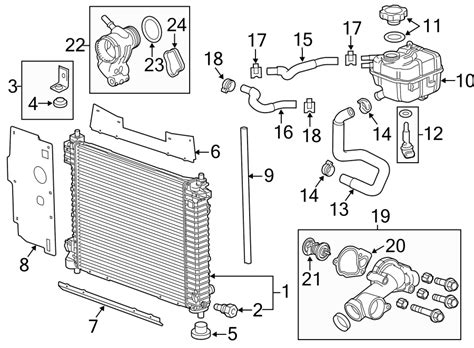 Cadillac SRX Engine Coolant Overflow Hose Upper Lower 20795774