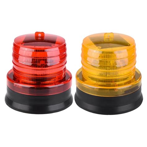 Led Warning Light V V Solar Flashing Strobe Beacon Emergency Led