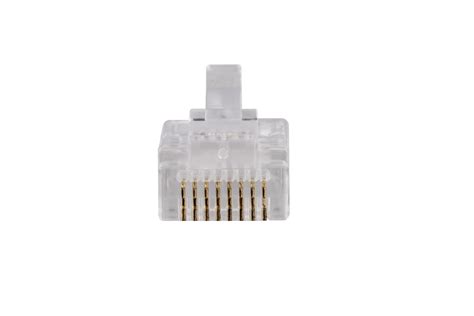 Коннектор RJ-45 (8p8c) UTP кат 5е универсальный, со сквозным отверстием ...
