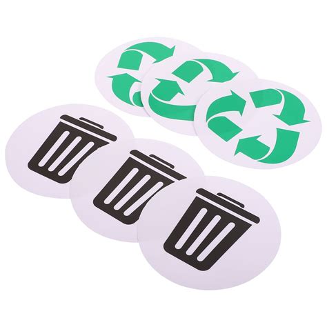 6 Pcs Garbage Can Labels Trash Recycling Stickers Recyclable - Walmart.com