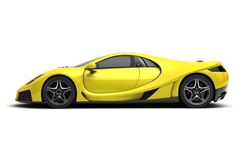 GTA Spano, Yellow Cars, Side View, White Background wallpaper | cars | Wallpaper Better