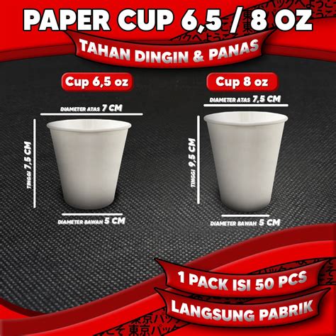 Jual Hot Paper Cup Gelas Kertas Minuman Panas Paper Cup Polos Premium Shopee Indonesia