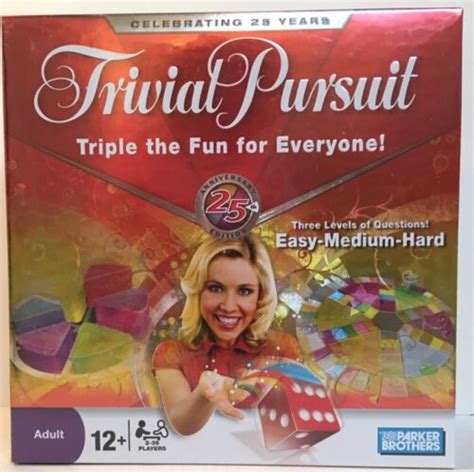 New Trivial Pursuit Board Game Th Anniversary Edition Parker