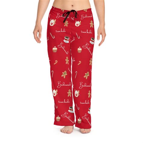 Christmas Bridesmaid Matching Pajama Bottoms Gingerbread - Etsy