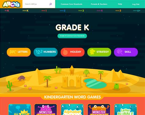 ABCya Website Redesign - Michael Hays, Illustrator, Designer, & Art