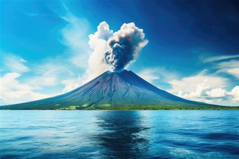 Premium AI Image | Eruption of Volcanic Krakatoa