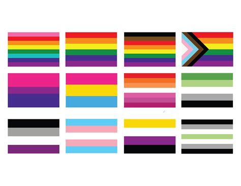 Pride Flags Svg Bundle Lesbian Bachelorette SVG LGBTQ Etsy