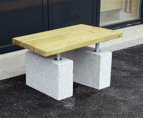 Sheldon Plinth Mounted Bench Sbn304 Langley Design Street Furniture