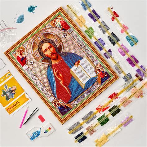 Мозайка, Икона - Исус Христос, 40x50 см - eMAG.bg