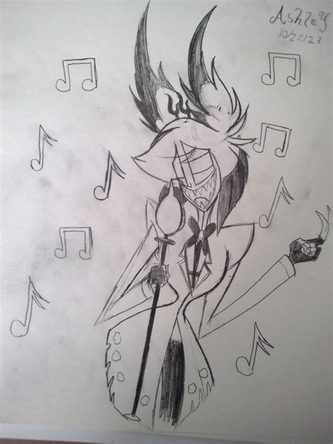 Alastor singing a song by TakAshleyRed on DeviantArt