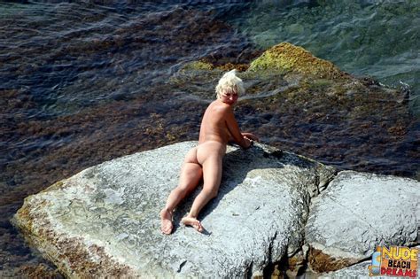 Blonde MILF Caught Totally Naked On The Beach