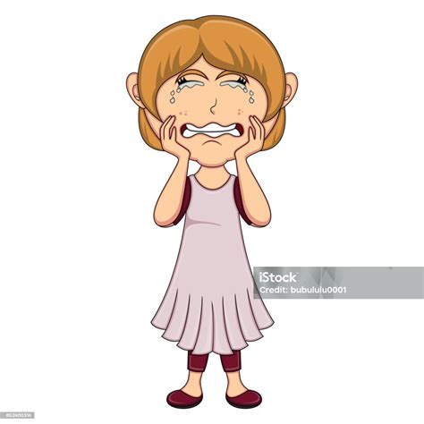 Kartun Gadis Menangis Ilustrasi Stok - Unduh Gambar Sekarang - Air, Air