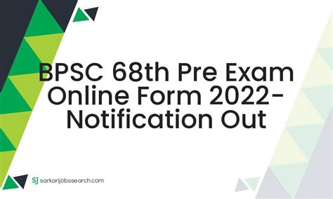 Bpsc Th Pre Exam Online Form Notification Out Sarkarijobssearch