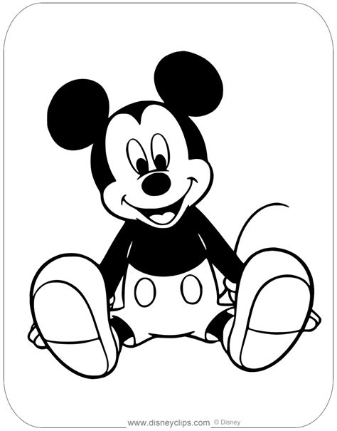 Mickey Mouse Coloring Template