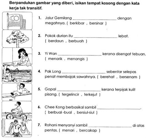 Kata Kerja Transitif Worksheet Live Worksheets