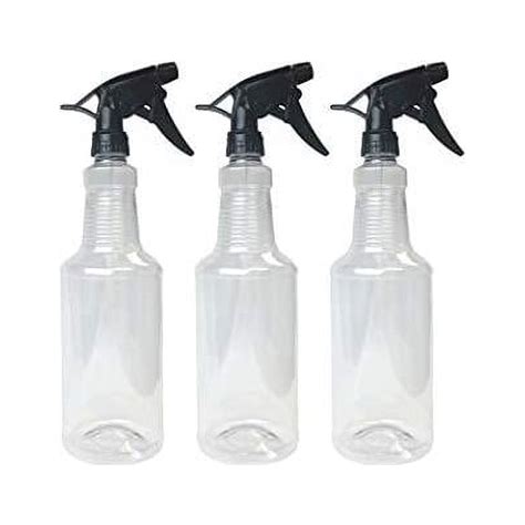 Clear Empty Plastic Spray Bottle With Trigger Sprayer For Cleaning And