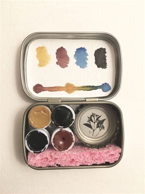 Travel watercolor palette | Watercolor pallet, Travel art kit, Homemade ...