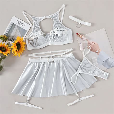 Chuangerm Oem New Fashion Lingerie Femme Sexy Halter Pu Leather