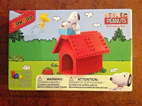 Banbao Peanuts Building Set 7508 Snoopy Doghouse Woodstock 60 Piece