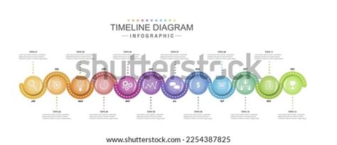 Infographic Vector Timeline Diagram Design Template Stock Vector ...